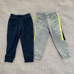 Toddler Navy and Gray Jogger Pants Set